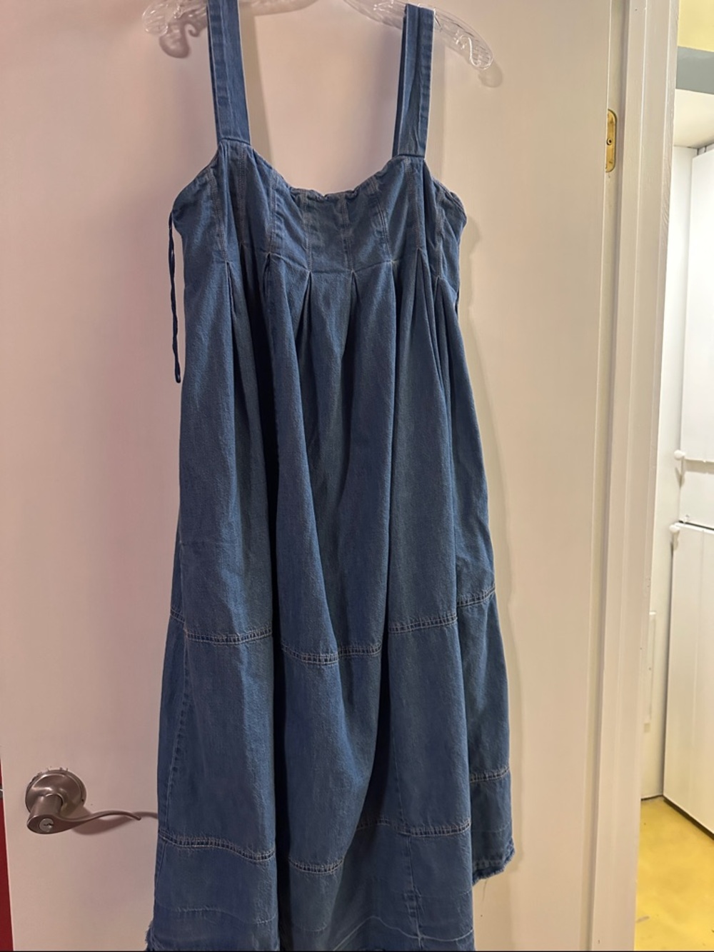 Free People Blue Denim Maxi Dress